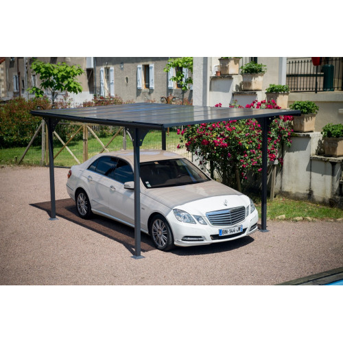 Carport ALUMINIUM toit plat - HABRITA