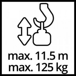 Palan électrique – TC-EH 600 – Capacité 999 kg – Câble acier 18 m - EINHELL