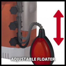 Pompe pour récupérateur d’eau de pluie – GE-SP 3546 RB – Débit 4 600 l/h – Flotteur réglable - EINHELL 