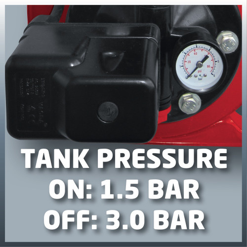 Surpresseur – GC-WW 6538 – Débit 3 800 l/h – Cuve 20 L – Tuyau d’aspiration 7 m - EINHELL 