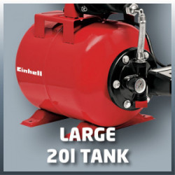 Surpresseur – GC-WW 6538 – Débit 3 800 l/h – Cuve 20 L – Tuyau d’aspiration 7 m - EINHELL