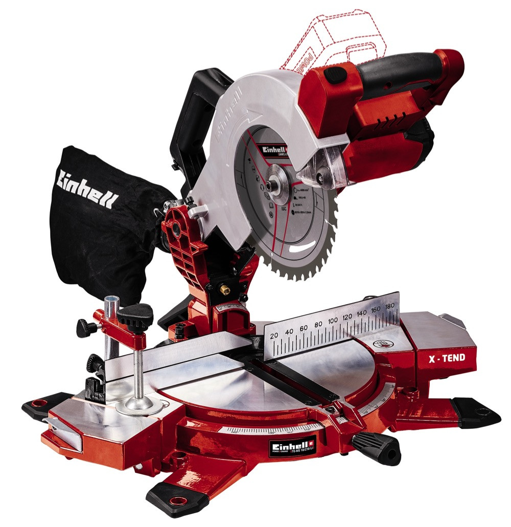 Einhell Scie à onglet sans fil TE MS 18210 Li Solo Power X Change 18V Lame 210 x 30 mm Livré sans Batterie ni Chargeur - vue 5
