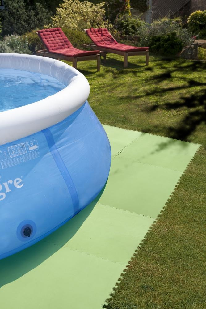 Tapis De Sol Pour Piscine Gre - 610x375 Cm - 110g/m² - Protection Liner - Blanc