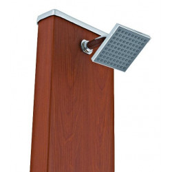 Douche solaire aluminium aspect bois ronde 32 litres de marque GRE POOLS, référence: J4556700