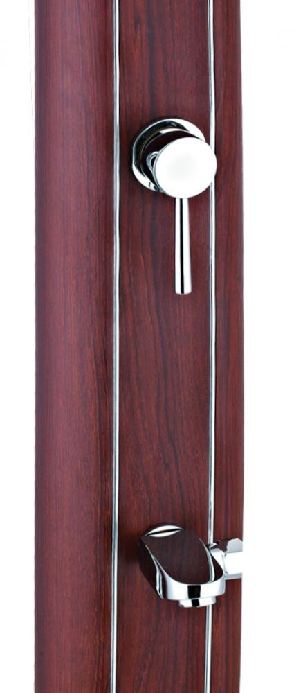 Douche solaire aluminium carrée aspect bois 32 litres