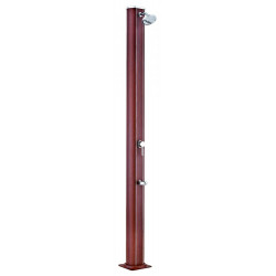 Douche solaire aluminium carrée aspect bois 32 litres - GRE POOLS