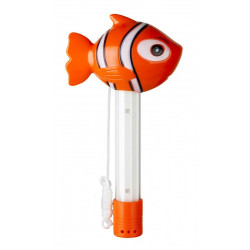 Thermomètre flottant grande taille (21cm) type Poisson clown de marque GRE POOLS, référence: J4562400