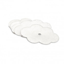 Lot de 6 nuages absorbants à placer dans le skimmer et permettant de fixer les graisses et les huiles de peau de marque GRE POOLS, référence: J4563000