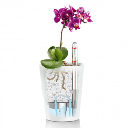 Pot de table Mini Deltini -Kit Complet, anthracite métallisé Ø 10 x 13 cm - LECHUZA