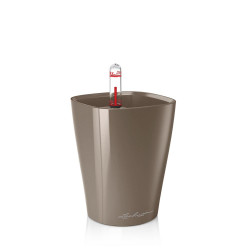 Pot de table Mini-Deltini - kit complet, taupe brillant Ø 10 x 13 cm de marque LECHUZA, référence: J4568200