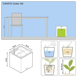 Pot Canto Color 30, beige sable 3 L 30 cm - LECHUZA