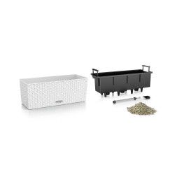 Pot Balconera Cottage 50 - kit complet, blanc - 50 cm - LECHUZA