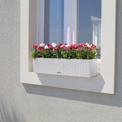 Pot Balconera Cottage 80 - kit complet, blanc - 80 cm - LECHUZA