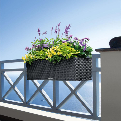 Pot Balconera Cottage 80 - kit complet, granit - 80 cm - LECHUZA