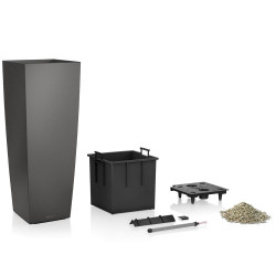 Cubico alto Premium 40 - Kit complet, anthracite métallisé 105 cm - LECHUZA