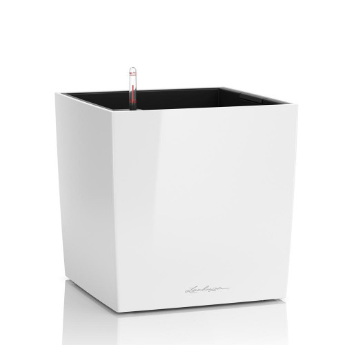 Cube Premium 30 - Kit Complet, blanc brillant 30 cm - LECHUZA