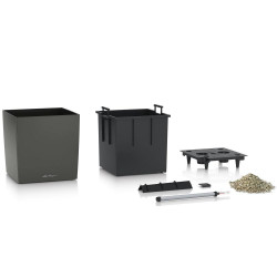Cube Premium 30 - Kit Complet, anthracite métallisé 30 cm - LECHUZA