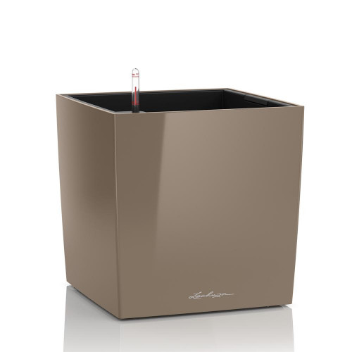 Cube Premium 50 - Kit Complet, taupe brillant 50 cm - LECHUZA