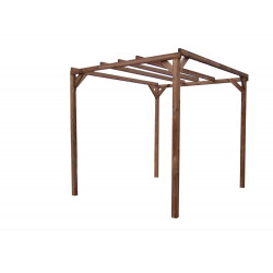 Pergola THONON en bois thermo chauffé sans couverture 8,88 m² - HABRITA