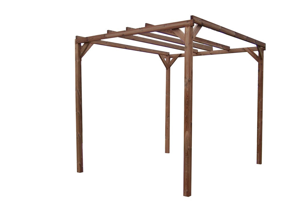 Pergola THONON en bois thermo chauffé sans couverture 8,88 m²