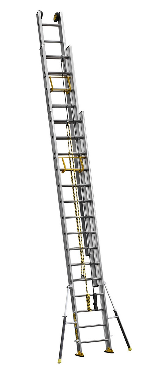 Echelle coulissante 3 plans à corde C3 STAB' 4m35/10m65