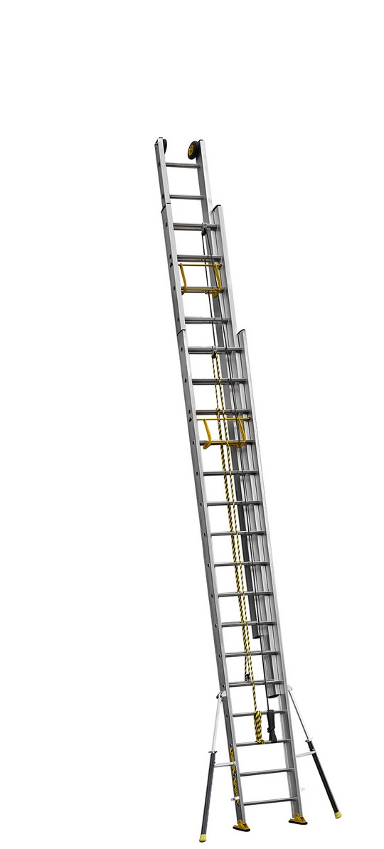 Echelle coulissante 3 plans à corde C3 STAB' 4m90/12m35