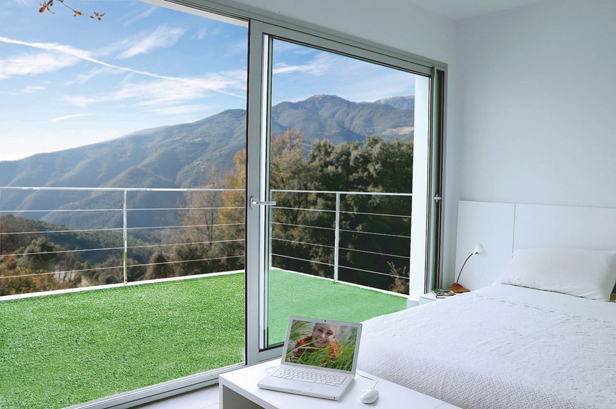 Gazon synthétique 7 mm pour terrasse ou balcon Lubeck - 1 x 25 m