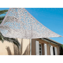 Filet d'ombrage bicolore réversible "Sahara" - 3 x 4 m - Gris/Blanc - NORTENE 