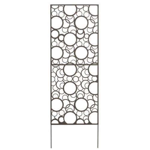 Panneau métal avec motifs décoratifs/Ronds - 0,60 x 1,50 m - Brun vieilli - NORTENE 