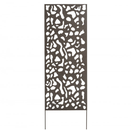 Panneau métal avec motifs décoratifs/Tâches - 0,60 x 1,50 m - Brun vieilli - NORTENE 