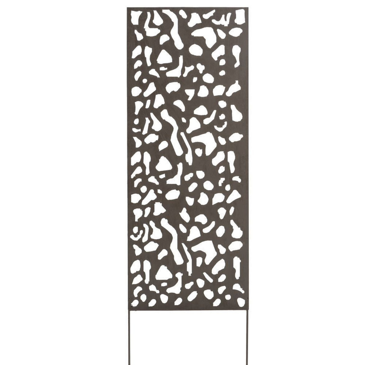 Panneau métal avec motifs décoratifs/Tâches - 0,60 x 1,50 m - Brun vieilli