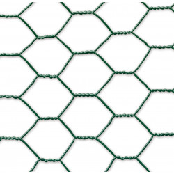 Grillage métal plastifié - 1 x 10 m/19 x 0,7 mm "Galvanex Plast 19" - triple torsion - Vert de marque NORTENE , référence: J4663400