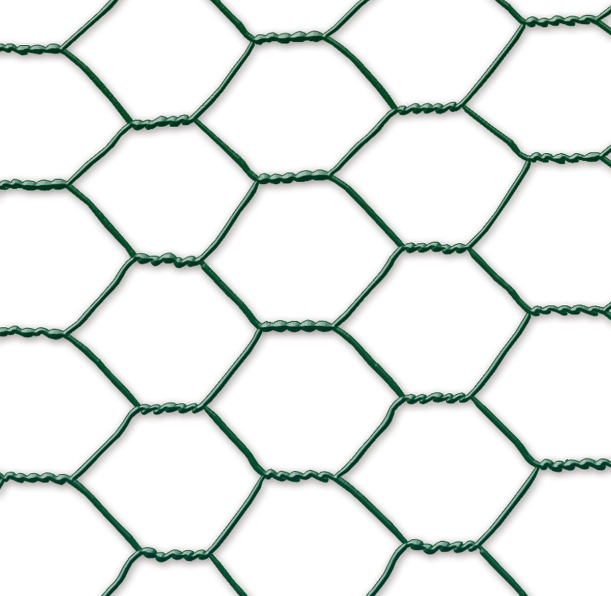 Grillage métal plastifié - 1 x 10 m/19 x 0,7 mm "Galvanex Plast 19" - triple torsion - Vert