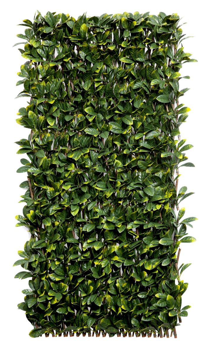 Treillis extensible osier et feuilles synthétiques "Willgreen" - 1 x 2 m