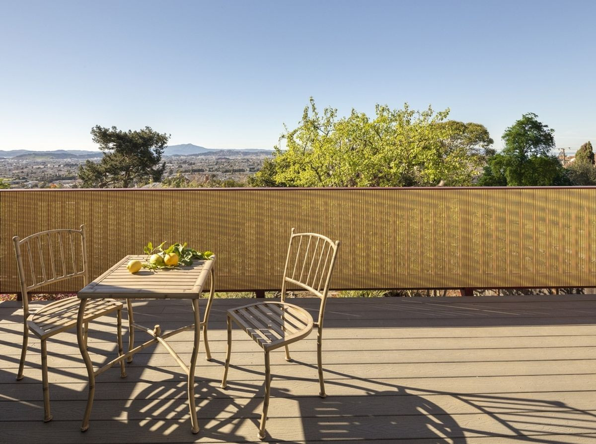 Brise-vue extrudé d'inspiration naturelle Panama - 1,20 x 5 m - Sable