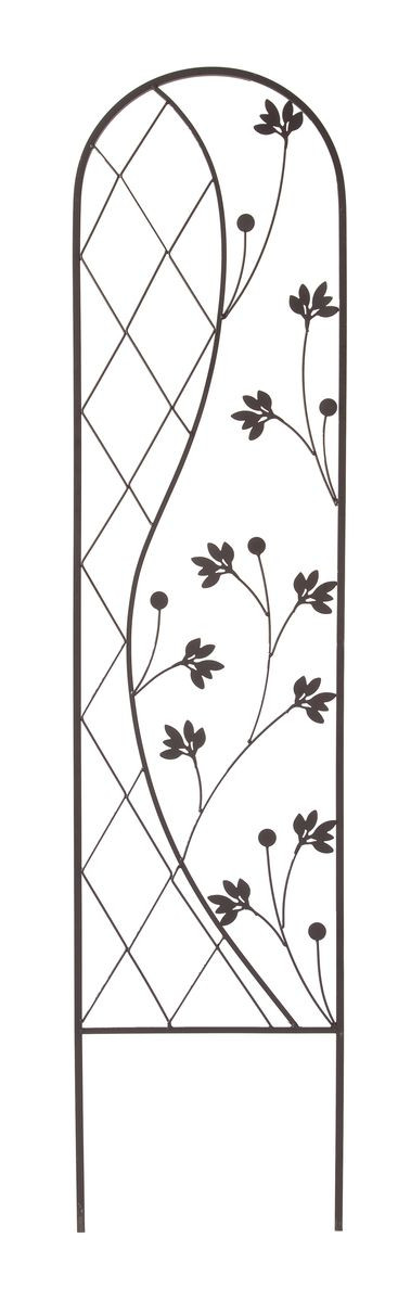 Treillis floral zen Yin and Yang Trellis 0,35 x 1,50 m - Gris