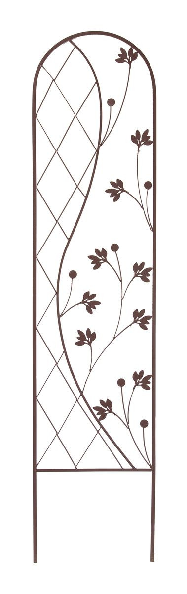 Treillis floral zen" Yin and Yang" 0,35 x 1,50 m - Marron