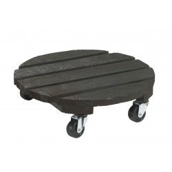 Support à roulettes bois "Flora Roll Color" - 40 cm - Anthracite de marque NORTENE , référence: J4672300