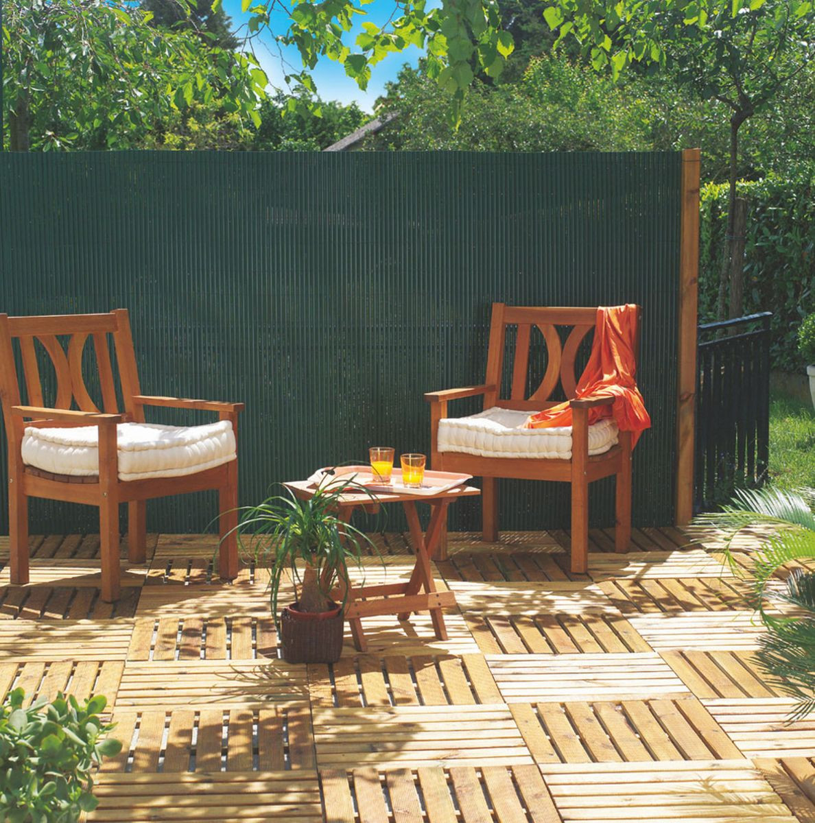 Canisse PVC double face Plasticane 85 % occultant - 1 x 3 m - Gris