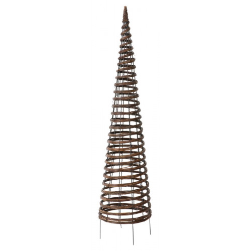 Structure en métal habillée d'osier naturel tressé "Pyramid" - 0,30 x 1,30 m - NORTENE 
