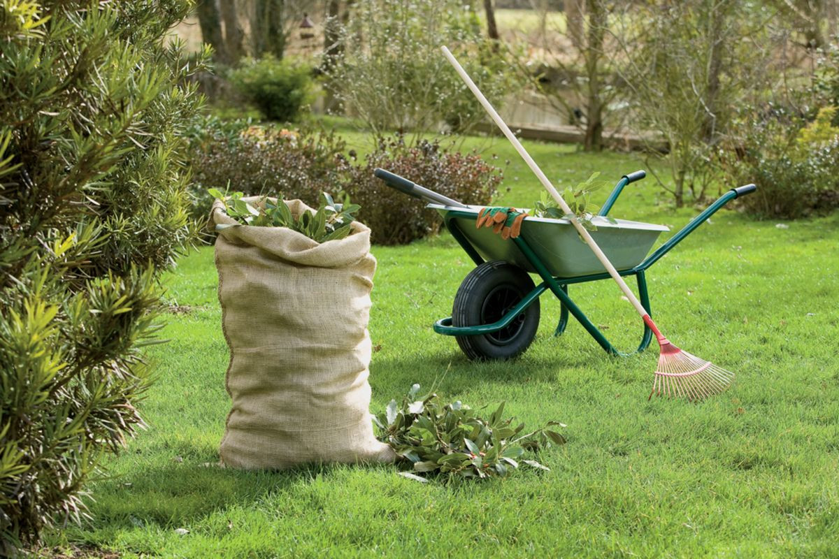 Lot de 3 sacs à déchets verts naturels Jutebag