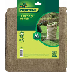 Lot de 3 sacs à déchets verts naturels " Jutebag" - NORTENE 