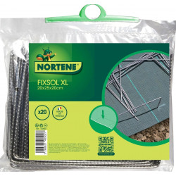 Lot de 20 agrafes "Fixsol XL" - 20 x 25 x 20 cm - NORTENE 