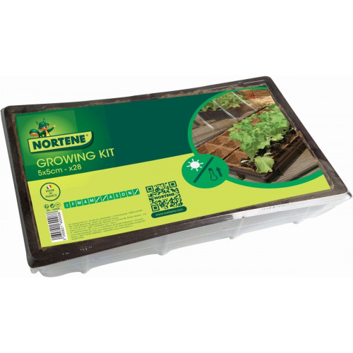 Mini serre "Growing Kit" avec plaque biodégradable - 5 x 5 cm - NORTENE 