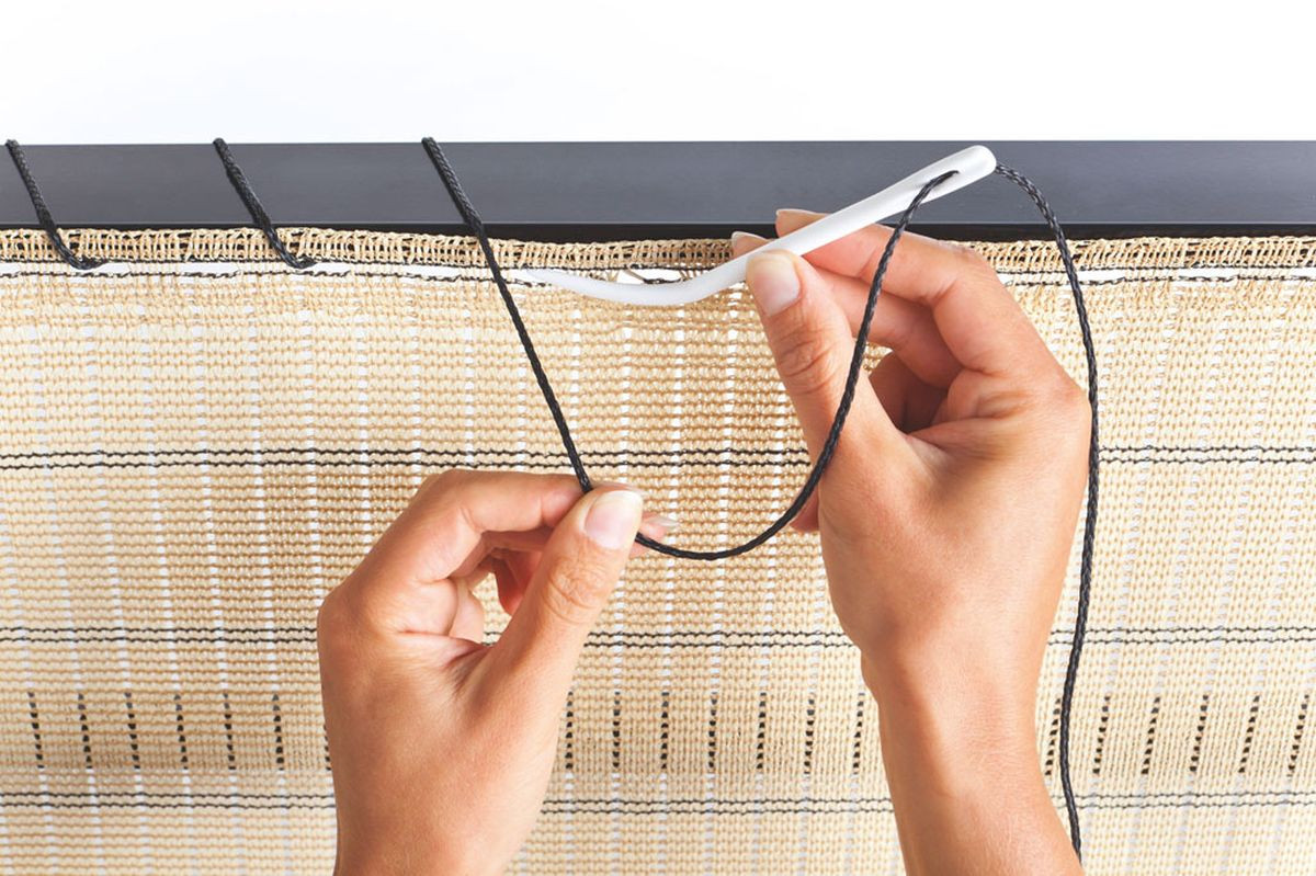 Kit de fixation pour brise vue tissé à boutonnière \