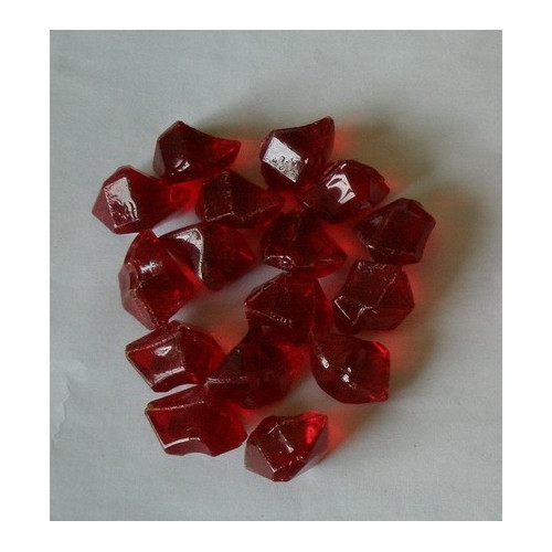 Pierres décoratives en fibre de verre rouge - CHEMIN'ARTE