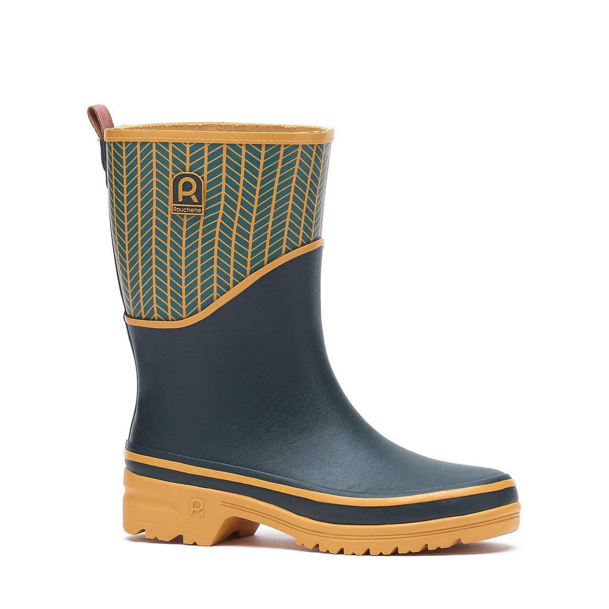 Demi bottes ACTIVE FEEL vert et moutarde T39