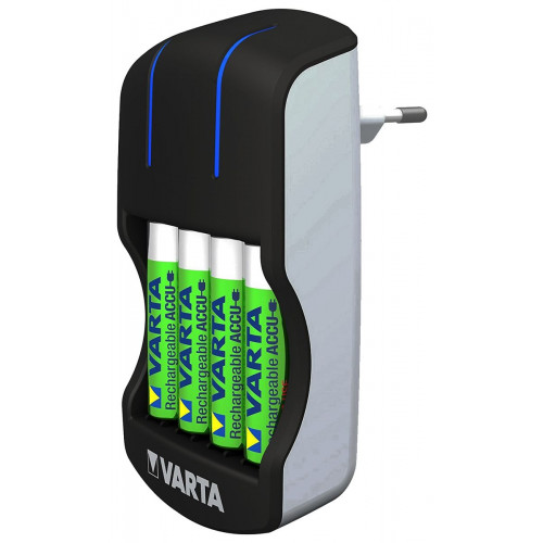 Chargeur plug + 4 piles AA 240 V - VARTA