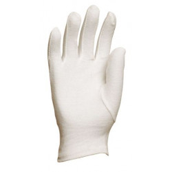 5 paires de gants blancs en coton - Taille 10 - OUTIFRANCE
