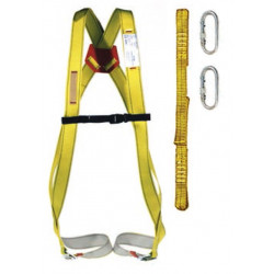 Harnais + longe 1m + 2 mousquetons Dorsal - OUTIFRANCE